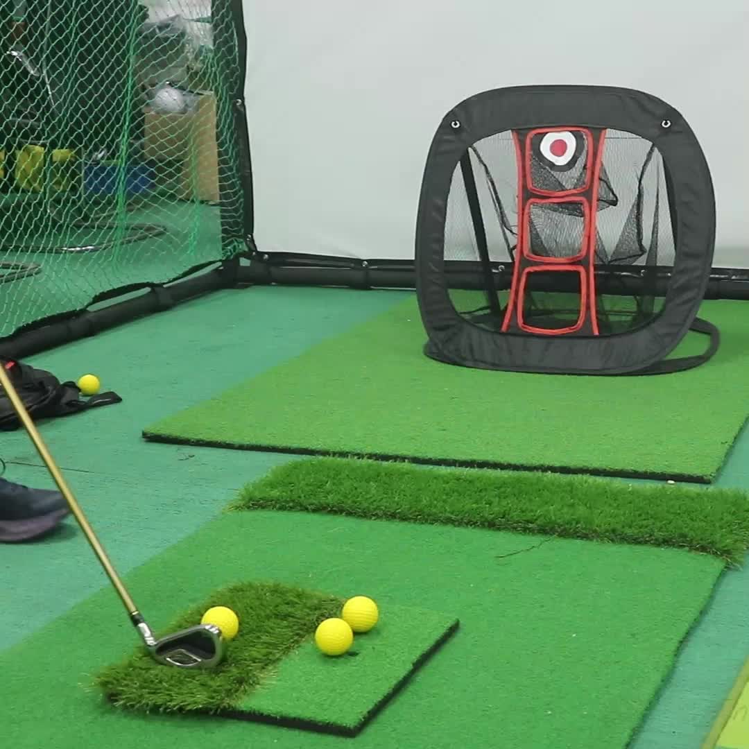 Portable Golf Chipping Net Set with Mini Hitting Mat
